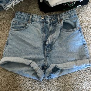 Zara light denim shorts
